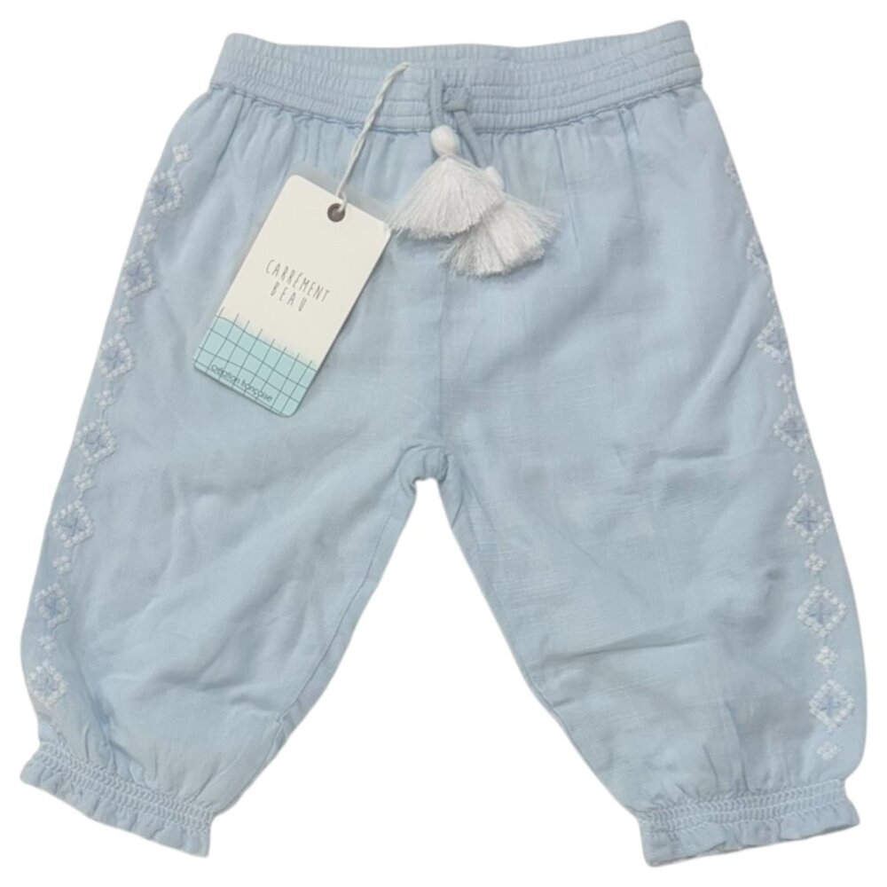 CARREMENT BEAU - BABY PAINTS - PALE BLUE - 100% COTTON - NEW WITH TAG